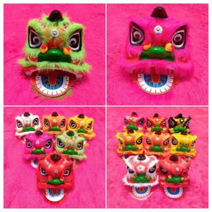 塑料舞狮子儿童舞狮头儿童舞狮子传统舞狮学校表演舞狮耐摔醒狮