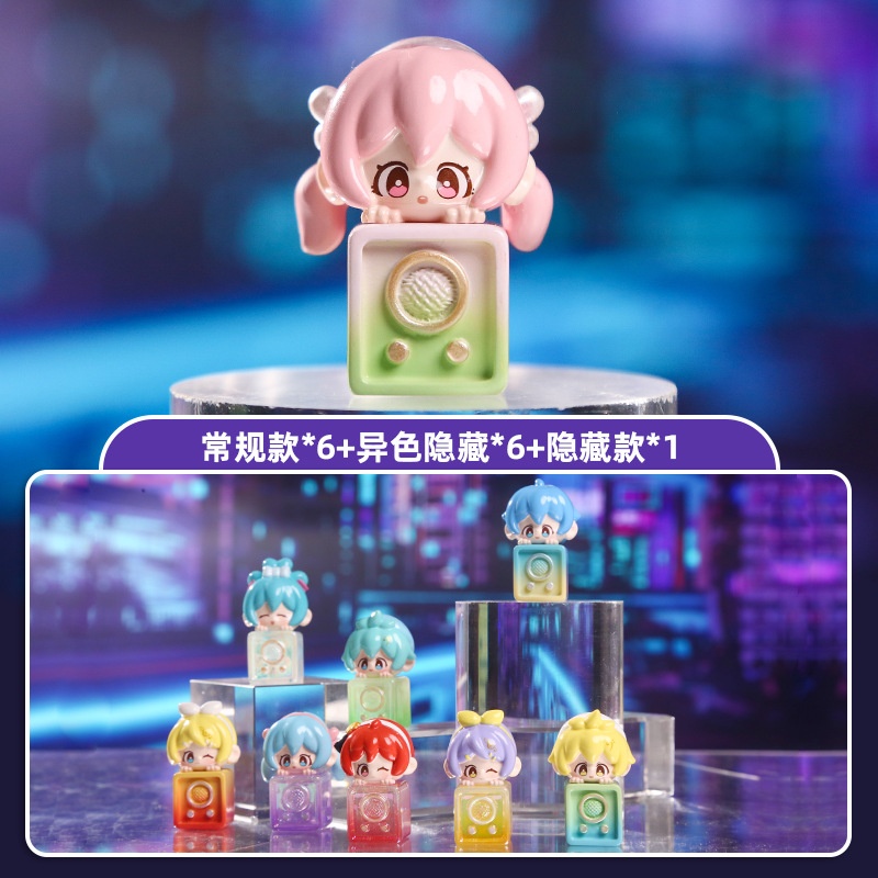 虚拟歌姬团盲盒桌面摆件树脂工艺品卡通可爱手办送礼节日小孩地摊