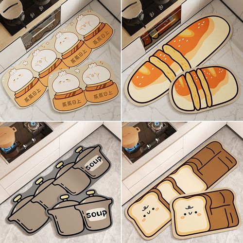 厨房地垫防滑防油可擦免洗硅藻泥吸水垫2024新款专用防水防脏地毯