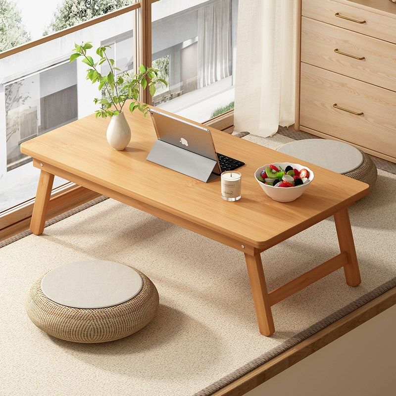 楠竹可折叠小桌子床上电脑桌学习吃饭飘窗桌家用小户型炕桌非实木