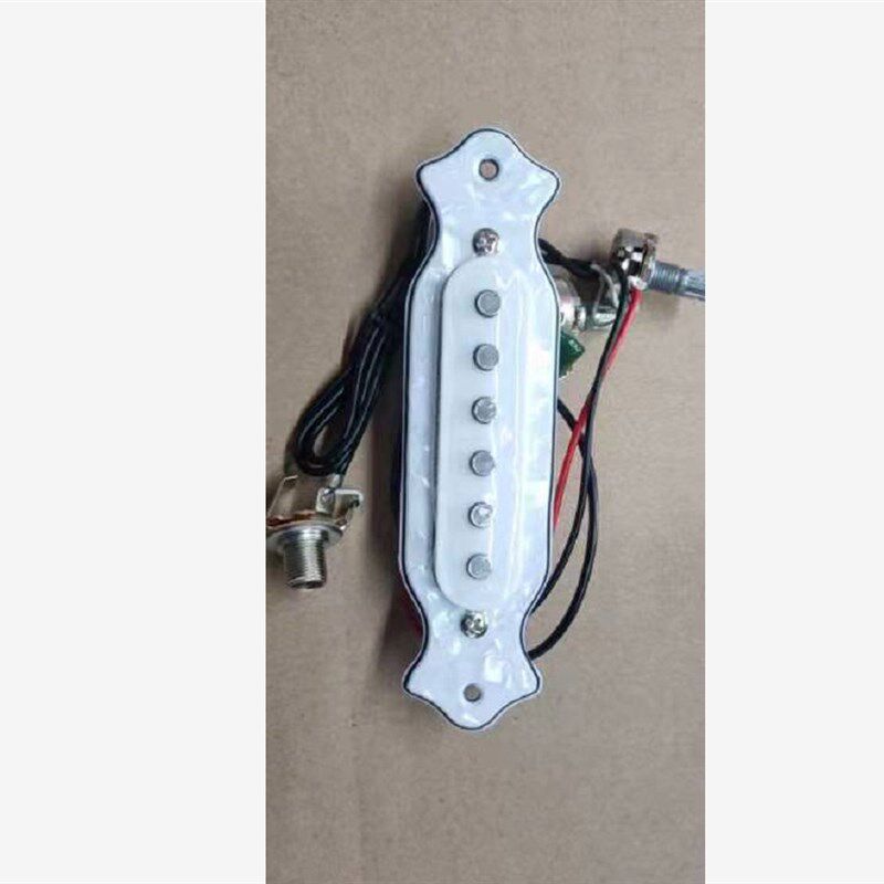 木吉他拾音器六弦民谣吉他线圈拾音器带音量控制旋钮