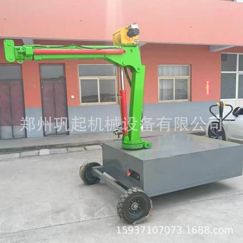 新品小吊车移动运行式吊机全电动装修吊料升降机猛士巩起厂家直销