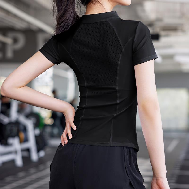 户外运动套装女夏季马拉松跑步速干健身短袖透气晨跑瑜伽服训练