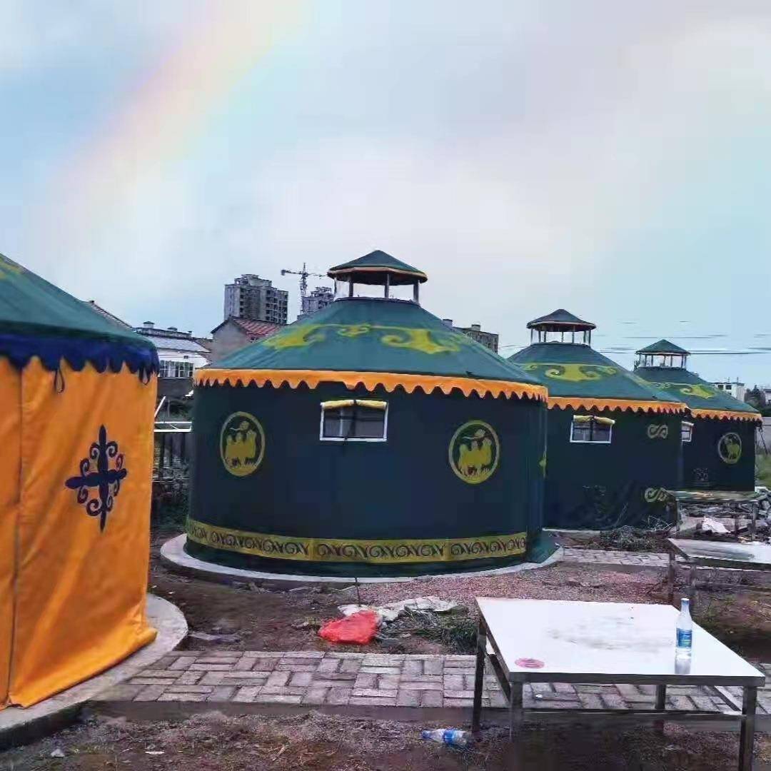 蒙古包帐篷农家乐餐饮户外豪华草原住宿饭店景区加厚防风保暖帆布