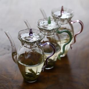 耐高温玻璃水仙茶壶家用冷泡茶专用泡茶壶春季 手工日式 绿茶玻璃壶