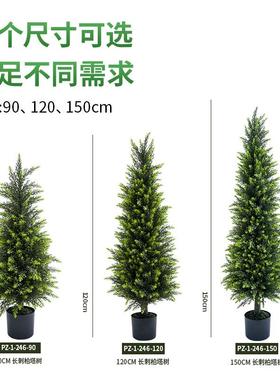 KMB工厂直销爆仿真雪松款树园林圣庭兰院摆件诞树米盆景仿真树