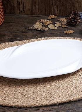 创意新陶瓷款YJS盘酒店饭店用西餐盘点情侣心鱼菜盘白色商用陶瓷