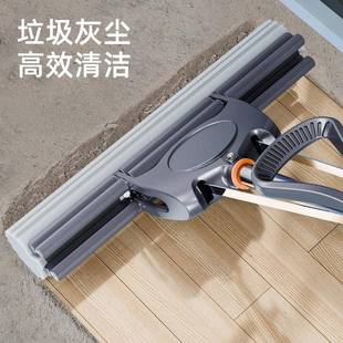 滚轮挤水胶棉吸水懒人家用一拖净免手洗拖把 海绵拖把大号2024新款