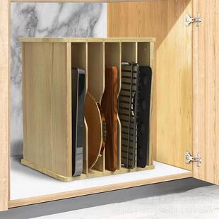 现货实木厨房收纳NRA架橱柜多层盖餐具整架托盘分隔理烤盘子置物