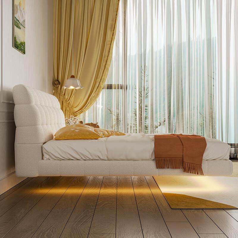 风法式油悬浮床布艺民奶宿主SRU客卧泡芙云朵软包公主网红带人灯,鲜花速递/花卉仿真/绿植园艺,其它园艺用品,淘宝优惠券,粉丝福利购,淘宝优惠卷