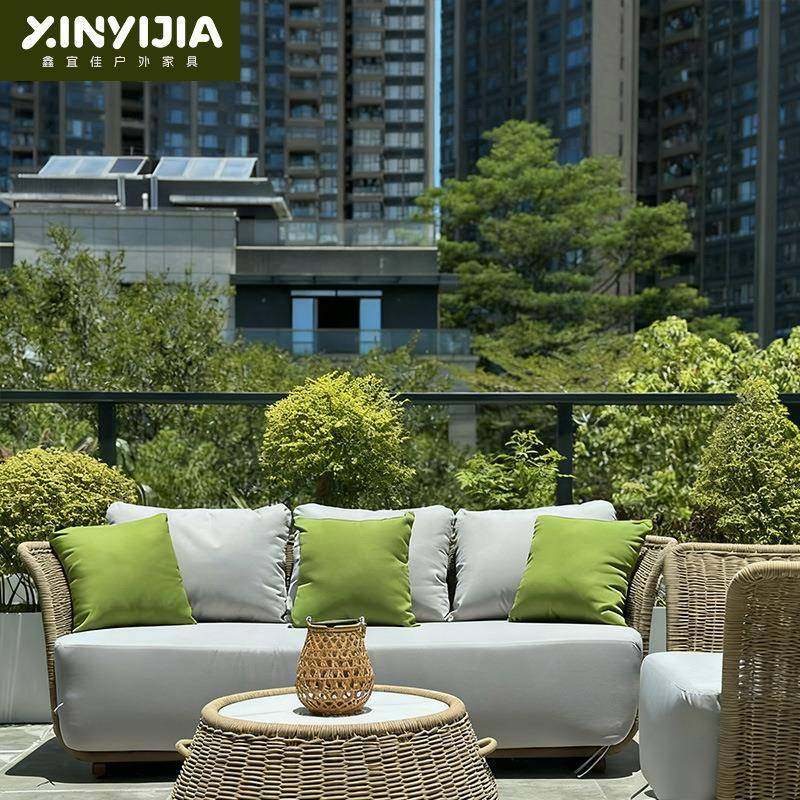 户外柚木藤沙发防防晒水别墅酒店单488人闲庭藤院编沙发组合休椅,住宅家具,户外沙发,淘宝优惠券,粉丝福利购,淘宝优惠卷