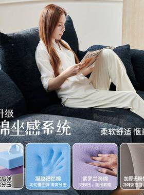 吉与复瓣风花沙发客厅弧形雪尼尔2025新款大古艺小户型异NKE形布