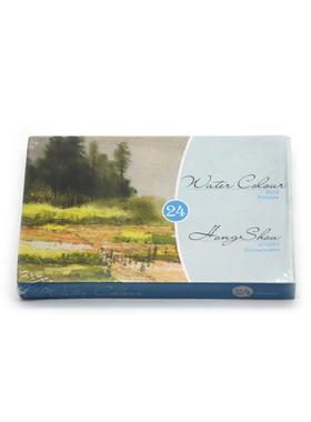 水彩画料固体画颜套装风式38368色58色颜料盒分装便屏携