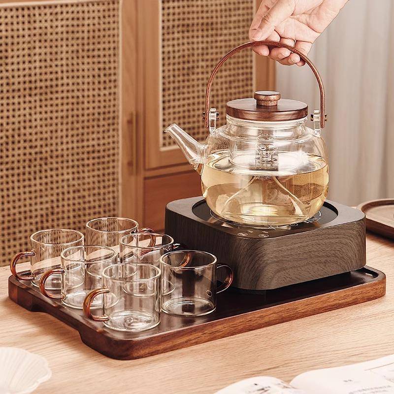 耐高温玻璃煮茶壶家用室内电陶炉煮茶器蒸茶壶泡茶壶单壶茶具套装