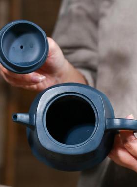 蒋静明名家紫砂壶纯手工宜兴50527原矿青泥秋寒江泡茶茶壶家月天