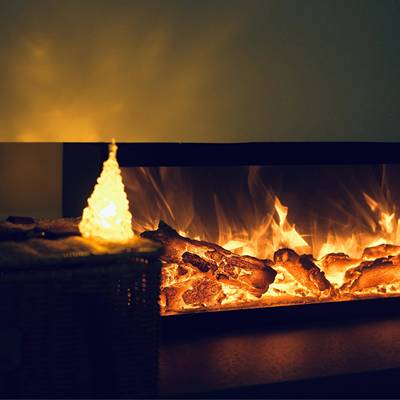 仿法洛塔弗洛火里GXH室取暖电子壁炉装饰柜可嵌内入式真轻奢智能