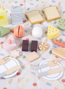 nunkids儿童野餐包玩具过家家蛋糕u厨LNX房早装餐三明治套幼园户