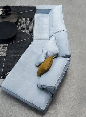 a贵意式bxter磨砂布沙发客厅53117形沙异发转角妃大户型科技布沙