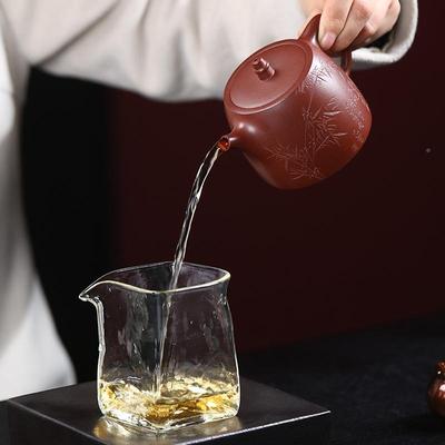 宜兴工堂头直供紫砂源壶原紫矿泥汉铎壶25EYR0l中式茶壶茶具厂m家