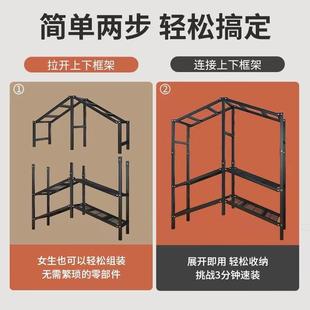 折叠衣柜家用卧室出租房用简易布衣柜钢管结实耐用收纳衣橱 免安装