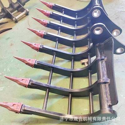 747挖机带搂草耙子用园掘林农多功能挖耙机子