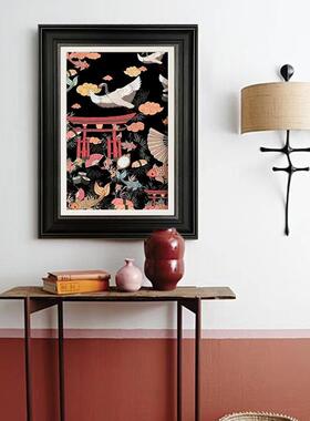 翩白花鹤法式复C176古翩新中式装鸟饰画客厅书房餐厅西洋风美式挂