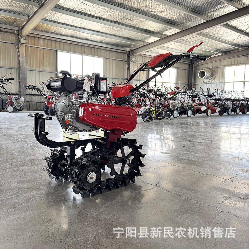 双链微12962耕机耕机油机柴油机动力微耕地机可汽旋耕除草播种轨