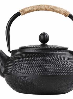 铁壶围炉茶壶煮碳铁火铸茶明火煮水壶TIW烧水壶户外壶煮茶炉茶具