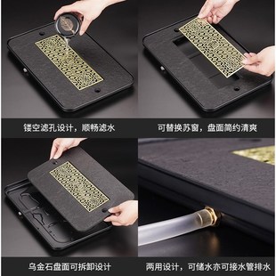 家用客厅整套陶瓷办公室会客懒人石磨自动茶具 木叶盏功夫茶具套装