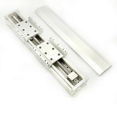 90宽全密封防尘模组滚珠丝杆正反牙双向对开滑台导轨电动手动垂直