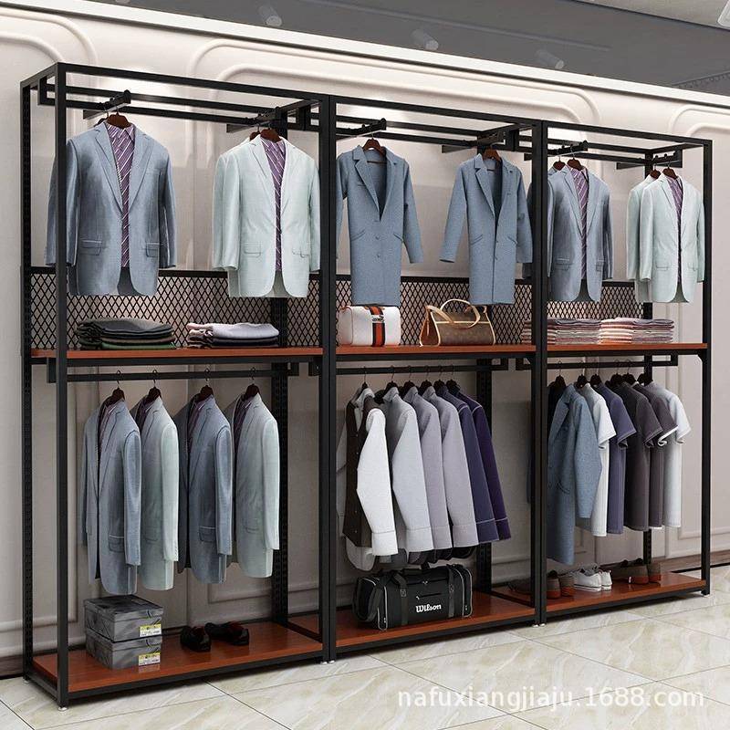 专用货架衣店立式铁装展架子饰挂衣架柜室内工作室网红服装QUW店