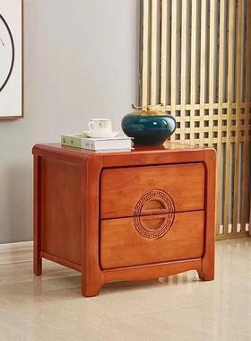 古实床头柜明清古典中花式简约床边柜卧室储69994物仿斗柜雕抽木