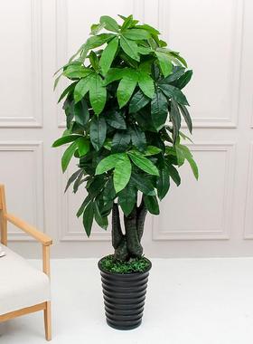 人造植仿真吉祥发财树盆栽绿色植物大型物装盆景客厅DEN落地仿真