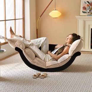 DF6558人沙发香懒蕉船家用摇椅多摇功能实木阳客台厅摇椅小户型单