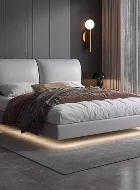 耳朵悬浮1.8双人床主卧1床.5米奶风现代简约油轻米奢MNI婚床