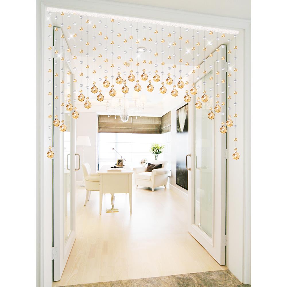 10珠帘水晶隔断帘挂帘半门A帘客厅轻奢玄关子屏风L无品牌/卧室免