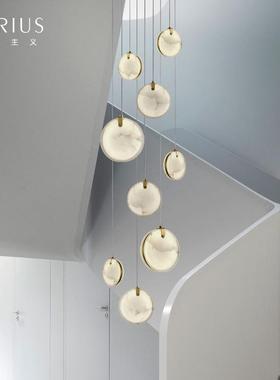 别墅酒客厅云大吊灯售部IIA店大石堂旋转楼楼梯灯楼中楼复式楼长