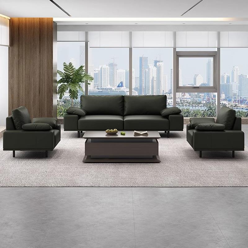 高大三气办公室沙发茶几组合会客端室大厅接EKP待人位两人公位办