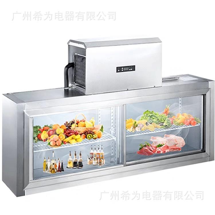 吊柜墙柜储物柜保不锈钢挂墙冰箱冷藏吊悬挂式冰箱鲜DSP挂墙上冰
