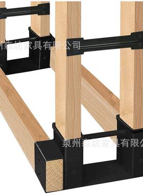 铁艺调木17723材内堆放架壁炉柴火架室外度储木架可节长支架套件