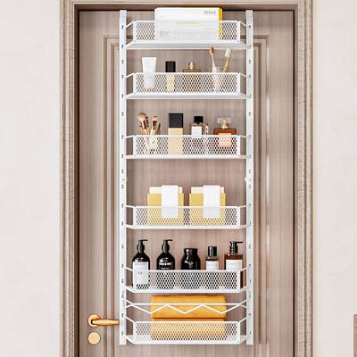 壁间挂收纳置物洗澡间浴室厨房多层调料架卫置生门后免打AZZ7911