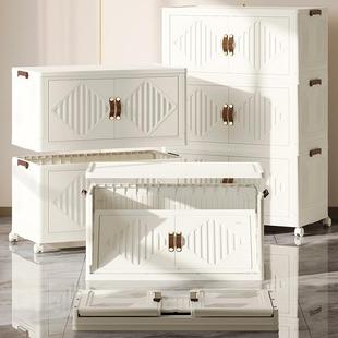 家用收纳衣柜一双体式 柜书柜客DBP纳厅卧室玩具 开门折叠柜免安装