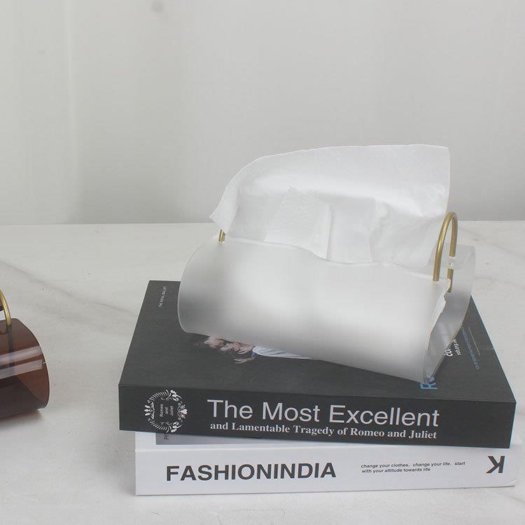 现简约亚克力抽纸盒纸样板房JOK厅家用客代茶几餐桌巾盒装饰品摆