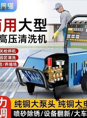 黑猫压洗车机四级商用CWO洗车店2太20V清智洗机能3全自动80V麦保