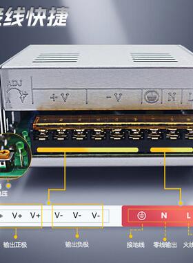 足功率A4C110V/220转2V直流S-480-24机电源480W打印V机步进电源变