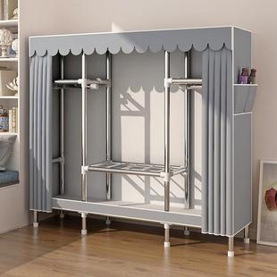 简易衣柜家用链卧详情页出租房用耐收用组装全封闭拉小型布衣室橱