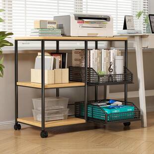 打机置物架家用纳落地多层抽屉书架办公桌边室可印移动OPM文件收