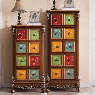 BUG木收纳柜抽屉式 玄关柜实式 整理柜 五床头柜中式 7K欧斗子柜美式