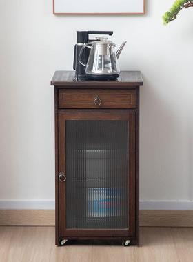 家用烧水茶壶HAW一体办茶边柜桌边柜移动茶水茶柜泡茶台公室具置