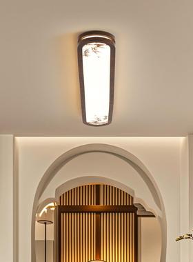 IXD廊过吸顶灯中古风胡桃木色条阳台走灯墨竹护道眼长衣帽间玄关